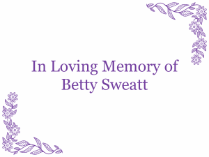 Sponsor Logo for In Loving Memory of Betty Sweatt