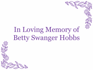 Sponsor Logo for In Loving Memory of Betty Sweatt