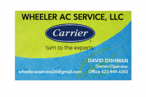 Sponsor Logo for David Dishman, Owner/Operator, Wheeler AC Service, LLC