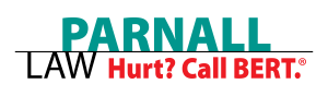 Logo for Parnall Law Firm. Hurt? Call Bert