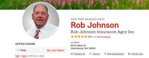 Sponsor Logo for State Farm - Rob Johnson