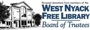 Sponsor Logo for West Nyack Free Library Board of Trustees (personal donations)