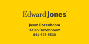 Sponsor Logo for Edward Jones:  Jason Rozenboom and Isaiah Rozenboom