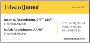 Sponsor Logo for Rozenboom Edward Jones
