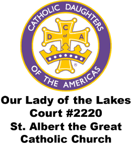 Sponsor Logo for Catholic Daughters of the Americas, Our Lady of the Lakes Court #2220