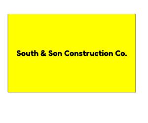 Sponsor Logo for South & Son Construction Co.