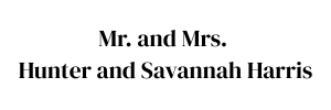 Sponsor Logo for Mr. and Mrs. Hunter Harris