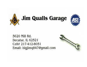 Sponsor Logo for Jim Qualls Garage
