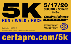 Cancelled - Ardmore Rotary 5K Race Around the Square Hosted by CertaPro Painters