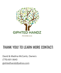 Sponsor Logo for Giphted Handz Personalize Creations
