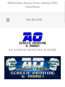 Sponsor Logo for A O Screen Printing & More