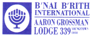 Sponsor Logo for B'nai B'rith Lodge #339                     Aaron Grossman Lodge
