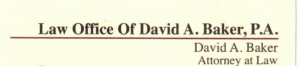 Sponsor Logo for David A. Baker, P.A. and Associates