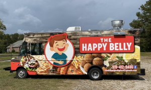Logo for Happy Belly Food Truck
