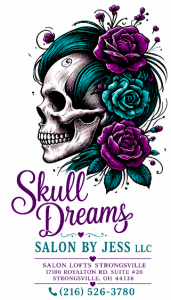 Sponsor Logo for Skull Dreams Salon by Jess