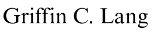 Sponsor Logo for Griffin C. Lang