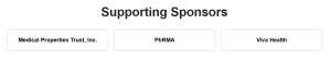 Sponsor Logo for Medical Properties Trust, PhRMA, Viva Health