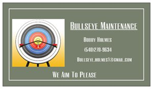 Sponsor Logo for Bobby Holmes with BullsEye Maintenance