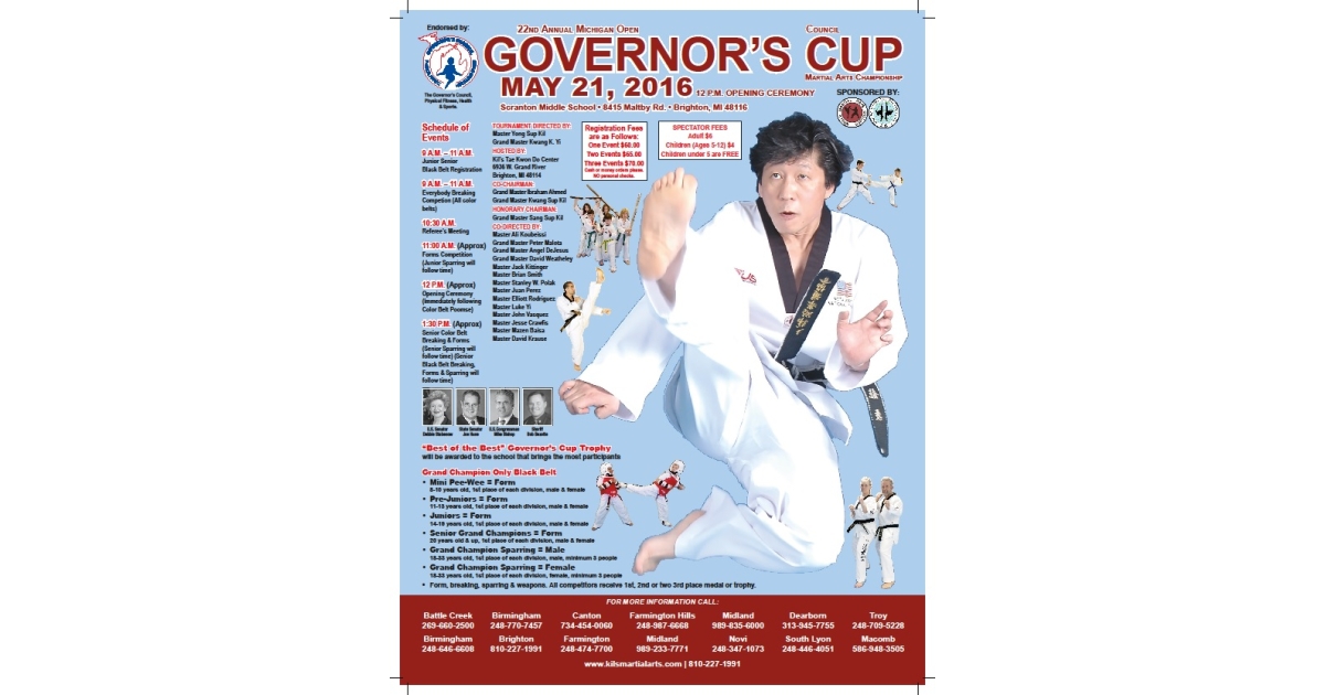 22nd Annual Michigan Open Governor's Council Cup Martial Arts Championship