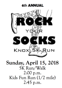 6th Annual Rock Your Socks Knox 5K Run
