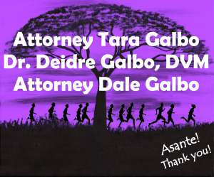 Sponsor Logo for Attorney Tara Galbo, Dr. Deidre Galbo,  DVM,  Attorney Dale Galbo