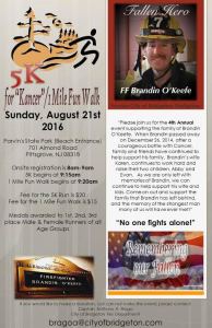 O'Keefe 5K for "Kancer"/1 Mile Fun Walk