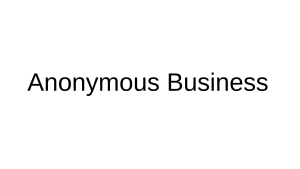 Sponsor Logo for Anonymous Business