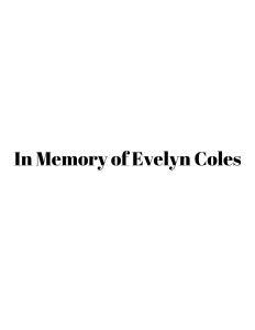 Sponsor Logo for In Memory of Evelyn Coles