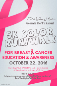 Zeta Tau Alpha 5K Color Run 