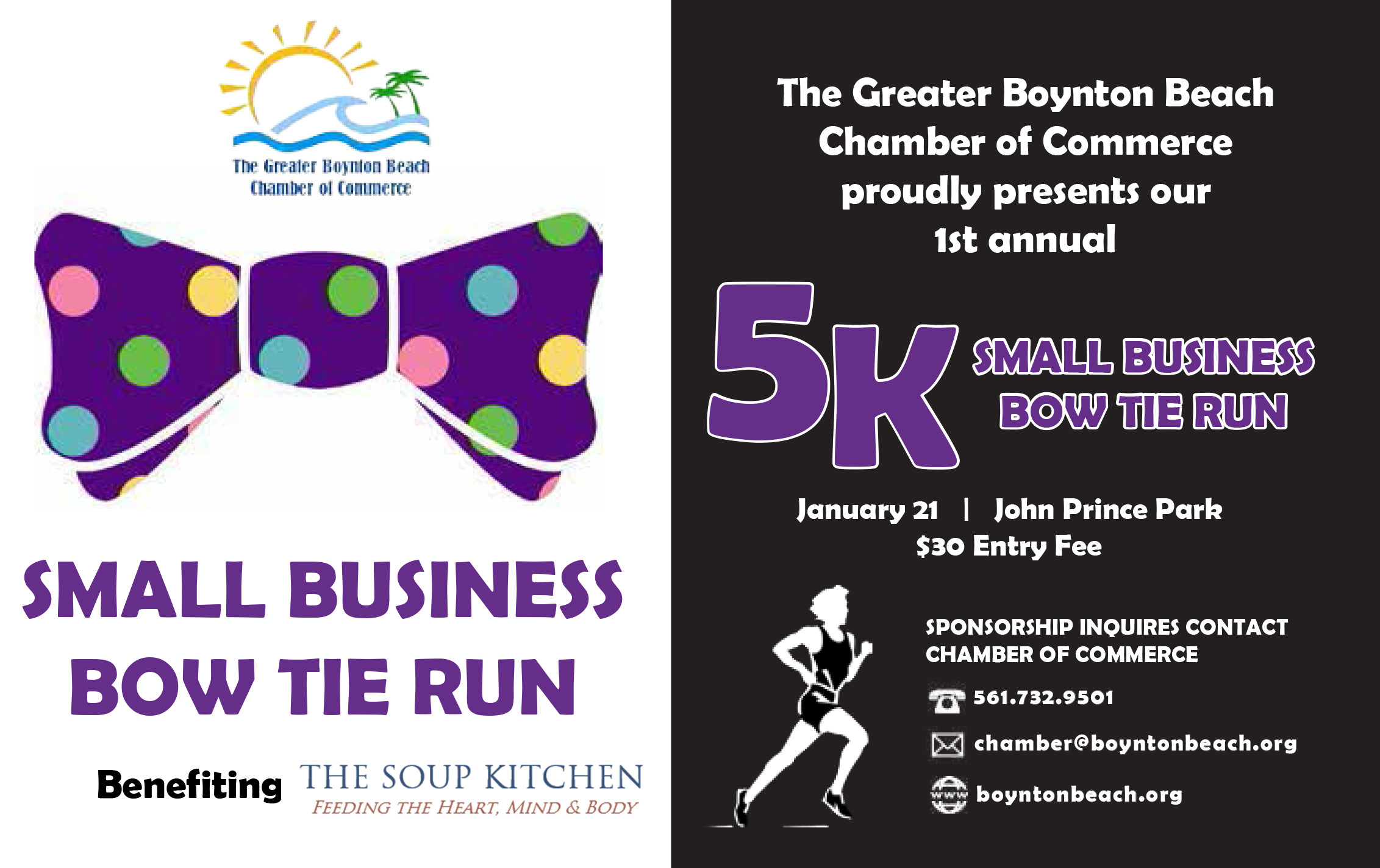 5k Small Business Bow Tie Run Benefiting Boynton Beach Soup Kitchen