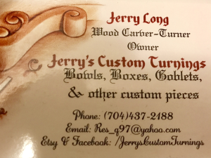 Sponsor Logo for Jerry's Custom Turnings