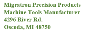 Sponsor Logo for Migratron Precision Products