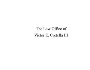 Sponsor Logo for The Law Office of Victor E. Cretella