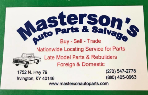 Sponsor Logo for Masterson's Auto Parts & Salvage