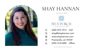 Sponsor Logo for Shay Hannan,  Realtor, Blue Porch Properties
