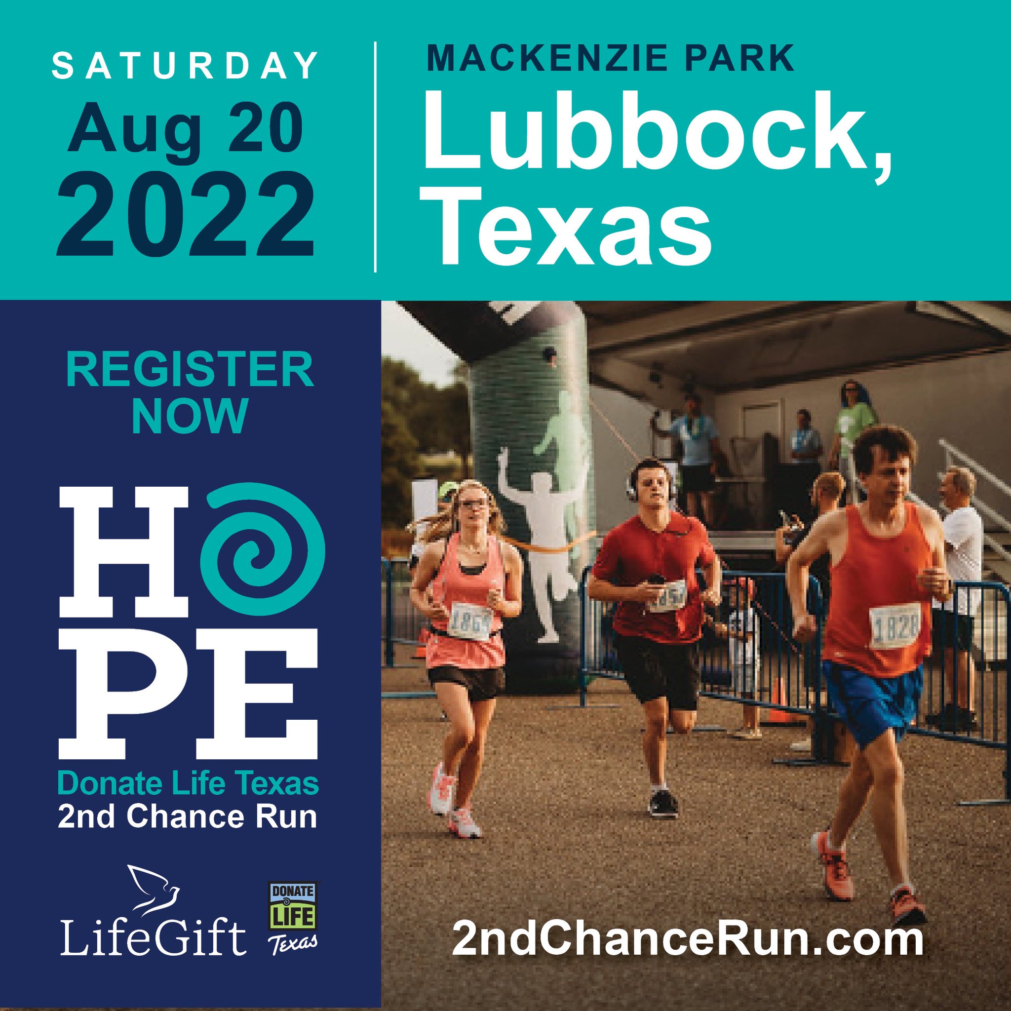 Donate Life Texas 2nd Chance Run Lubbock Race Teams