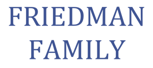 Sponsor Logo for FRIEDMAN FAMILY
