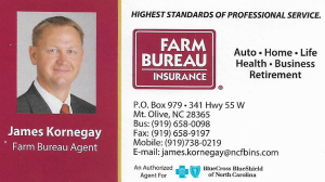 Sponsor Logo for NC Farm Bureau - James Kornegay