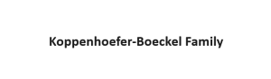 Sponsor Logo for Koppenhoefer-Boeckel Family