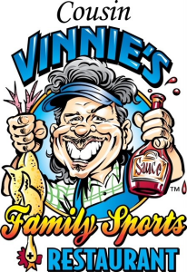 Sponsor Logo for Cousin Vinnie's Family Sports Restaurant