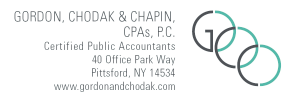 Sponsor Logo for Gordon Chodak & Chapin CPAs