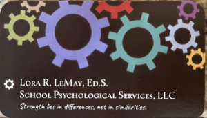 Sponsor Logo for Lora LeMay, Ed. S. School Psychological Svcs. LLC