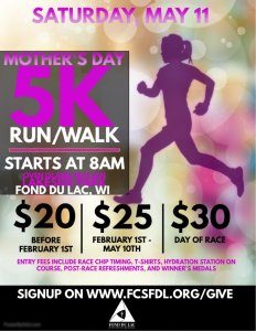 FCS Mother's Day 5K Run/Walk home