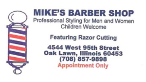Sponsor Logo for Mike's Barber Shop
