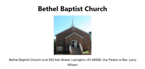 Sponsor Logo for Bethel Missionary Baptist Church