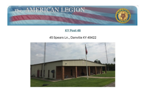 Sponsor Logo for American Legion KY. Post 46