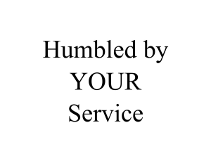 Sponsor Logo for Humbled by Your Service