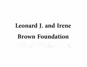 Sponsor Logo for Leonard J. and Irene Brown Foundation