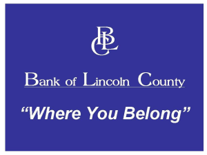 Sponsor Logo for Bank of Lincoln County