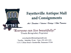 Sponsor Logo for Fayetteville Antique Mall & Consignment